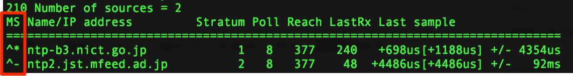 chronyc-sources-command